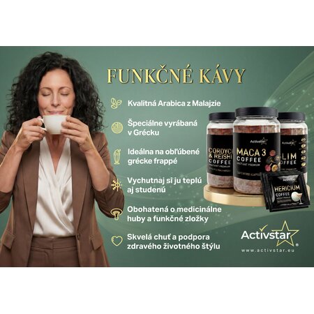 Activ Reishi Cordyceps káva